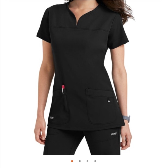 Greys Anatomy Barco Signature 2 Pocket Notch Neck - Picture 3 of 4